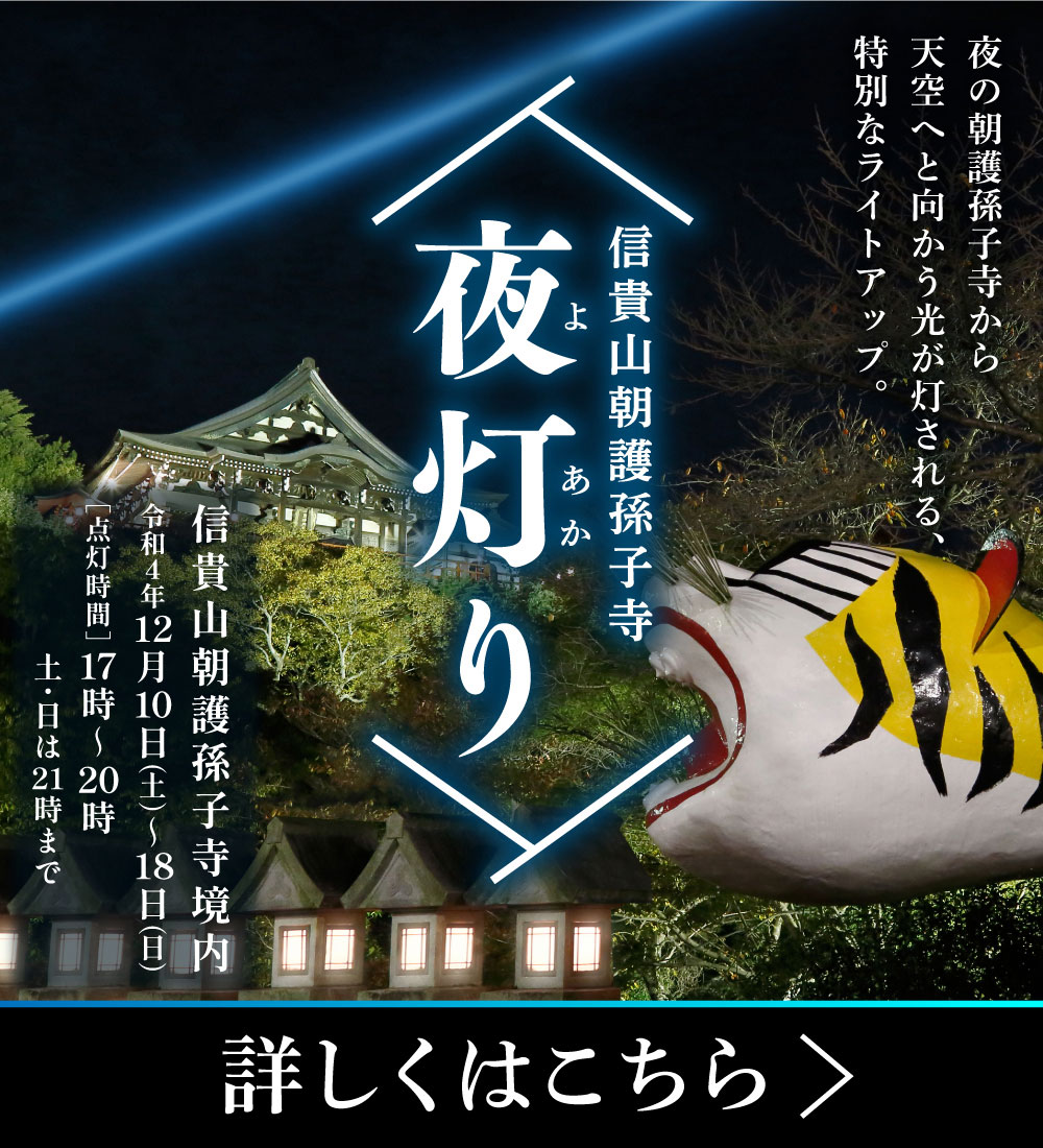信貴山朝護孫子寺夜灯り